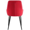 Clp Silla De Comedor Elmira De Terciopelo Rojo 53x50x84 Cm