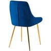 Clp Silla De Comedor Elmira De Terciopelo Azul Oscuro 53x50x84 Cm