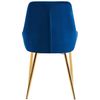 Clp Silla De Comedor Elmira De Terciopelo Azul Oscuro 53x50x84 Cm