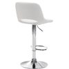 Clp Taburete De Bar Camden En Polipiel Simil Cuero Blanco 46x42x86 Cm