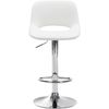 Clp Taburete De Bar Camden En Polipiel Simil Cuero Blanco 46x42x86 Cm