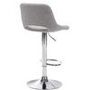 Clp Taburete De Bar Camden En Tela Gris Claro 46x42x86 Cm