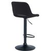 Clp Taburete De Bar Camden En Tela Negro 46x42x86 Cm