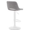 Clp Taburete De Bar Camden En Tela Gris Claro 46x42x86 Cm