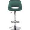 Clp Taburete De Bar Camden En Terciopelo Verde 46x42x86 Cm