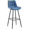 Clp Taburete De Bar Dartford Tela Azul 52x47x106 Cm