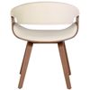 Clp Silla De Comedor Foley Simil Cuero Crema 52x62x76 Cm