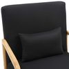 Clp Sillón Hibbing Con Tapizado De Tela Madera Negro 80x64x74 Cm