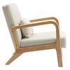 Clp Sillón Hibbing Con Tapizado De Tela Madera Crema 80x64x74 Cm