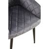 Clp Silla De Comedor Monett De Terciopelo Gris Oscuro 61x53x83 Cm