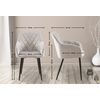 Clp Silla De Comedor Monett De Terciopelo Gris 61x53x83 Cm