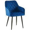 Clp Silla De Comedor Monett De Terciopelo Azul Oscuro 61x53x83 Cm