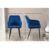 Clp Silla De Comedor Monett De Terciopelo Azul Oscuro 61x53x83 Cm