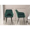 Clp Silla De Comedor Monett De Terciopelo Verde 61x53x83 Cm