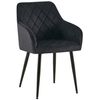 Clp Silla De Comedor Monett De Terciopelo Negro 61x53x83 Cm