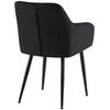 Clp Silla De Comedor Monett De Terciopelo Negro 61x53x83 Cm