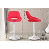 Clp Set De 2 Taburetes De Bar Milet En Tela Rojo 48x47x85 Cm