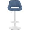 Clp Set De 2 Taburetes De Bar Milet En Tela Azul 48x47x85 Cm