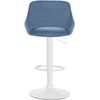 Clp Set De 2 Taburetes De Bar Milet En Tela Azul 48x47x85 Cm