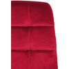 Clp Set De Dos Sillas De Comedor Tilde En Tela O Terciopelo Rojo 54x45x83 Cm