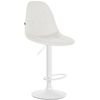 Clp Taburete De Bar Elmore En Polipiel Metal Blanco 56x47x58 Cm