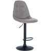 Clp Taburete De Bar Elmore De Tela Metal Gris 56x47x99 Cm