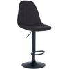 Clp Taburete De Bar Elmore De Tela Metal Negro 56x47x99 Cm