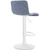 Clp Taburete De Bar Hover En Tela Azul 36x39x84 Cm