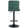 Clp Set De 2 Taburetes De Bar Peru En Terciopelo Verde 47x46x94 Cm