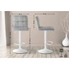 Clp Set De 2 Taburetes De Bar Peru En Terciopelo Gris 47x46x94 Cm