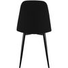 Clp Juego De 4 Sillas De Comedor Baxter En Terciopelo Negro 54x45x88 Cm