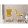 Clp Set De 2 Sillas De Comedor Elda Terciopelo Amarillo 63x50x88 Cm