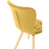 Clp Set De 2 Sillas De Comedor Elda Terciopelo Amarillo 63x50x88 Cm