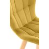 Clp Set De 2 Sillas De Comedor Elda Terciopelo Amarillo 63x50x88 Cm