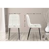 Clp Set De 4 Sillas De Comedor Antibes En Polipiel Simil Cuero Blanco 55x45x84 Cm