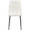 Clp Set De 4 Sillas De Comedor Antibes En Polipiel Simil Cuero Blanco 55x45x84 Cm