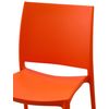 Clp Set De 2 Sillas Apilables Meton Plástico Naranja 49x42x81 Cm