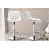 Clp Set De 2 Taburetes De Bar Camden En Polipiel Simil Cuero Blanco 46x42x86 Cm