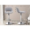 Clp Set De 2 Taburetes De Bar Camden En Polipiel Simil Cuero Gris 46x42x86 Cm