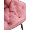 Clp Set De 2 Sillas De Comedor Tanna En Terciopelo Rosa 62x58x83 Cm