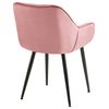 Clp Set De 2 Sillas De Comedor Tanna En Terciopelo Rosa 62x58x83 Cm