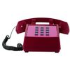 Teléfono Fijo Vintage Pushmefon Cable Violetta Rosa