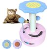 Arbol Rascador Para Gatos. Rascador Gato Pequeño De 35 Cm. Torre Para Gatos Con 2 Bolas De Juego. Arranhador Para Gatos. Arbol Gato En Forma De Flor