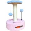 Arbol Rascador Para Gatos. Rascador Gato Pequeño De 35 Cm. Torre Para Gatos Con 2 Bolas De Juego. Arranhador Para Gatos. Arbol Gato En Forma De Flor