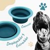 Comedero Elevado Para Perros El Ático Pets Azul, Soporte Con 2 Bowls Extraíbles Y Desplegables De 550 Ml