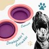 Comedero Elevado Para Perros El Ático Pets Lila, Soporte Con 2 Bowls Extraíbles Y Desplegables De 550 Ml