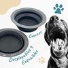 Comedero Elevado Para Perros El Ático Pets Gris, Soporte Con 2 Bowls Extraíbles Y Desplegables De 550 Ml