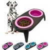 Comedero Elevado Para Perros El Ático Pets Rosa, Soporte Con 2 Bowls Extraíbles Y Desplegables De 550 Ml