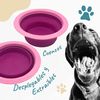 Comedero Elevado Para Perros El Ático Pets Rosa, Soporte Con 2 Bowls Extraíbles Y Desplegables De 550 Ml