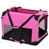 [pro.tec] Bolsa De Transporte Para Mascotas - Tamaño: S (49,5x34,5cm) - Transportín Plegable Para Perro (rosa)